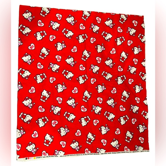 Hello Kitty “Be Mine” 2014 Sanrio Cotton Retired Fabric Print - Rare! - Picture 2 of 6